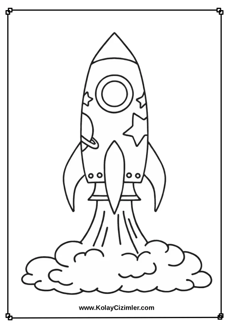 Roket Boyama Sayfası - PDF