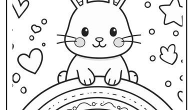 Tavşan Boyama Kağıdı - Yazdırılabilir Boyama Sayfası Kolay Çizimler