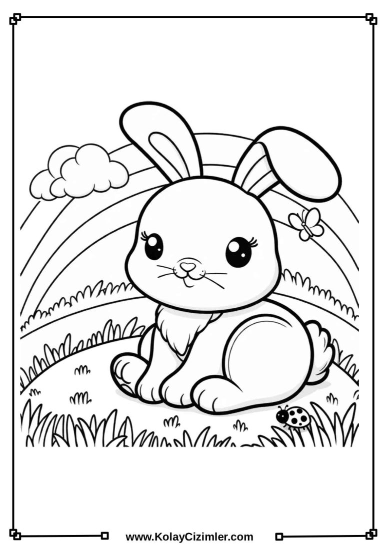 Ücretsiz, Yazdırılabilir Tavşan Boyama Sayfası