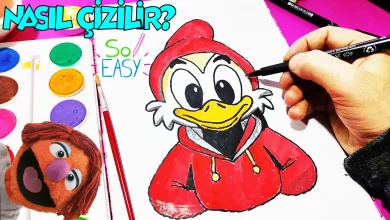 donald duck çizgi film karakteri çizimi