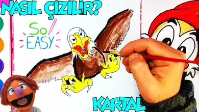 kartal çizimi ve boyaması
