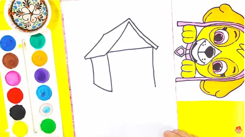 köpek kulübesi çizimi - 4. adım