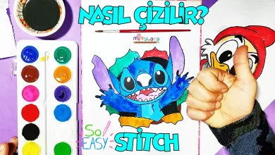 stitch çizgi film karakteri çizimi