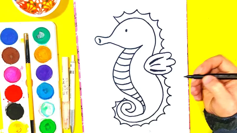 deniz atı kuyruk detay çizimi