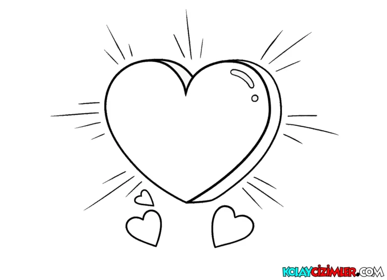 kalp boyama sayfası