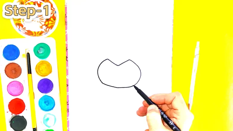 kuromi çizimi 1. adım