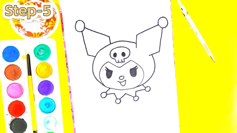 kuromi elbise çizimi 1. adım