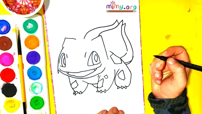Bulbasaur sırt mantar çizimi