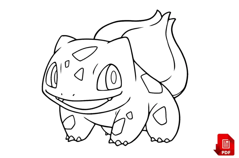 Bulbasaur boyama sayfası