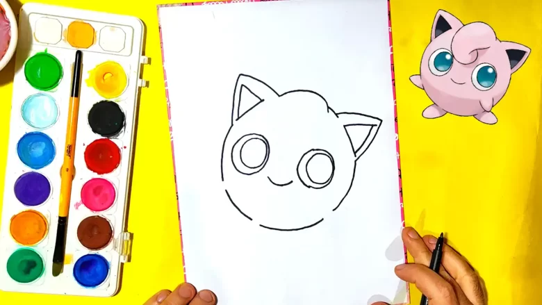 Jigglypuff yüz hatları çizimi