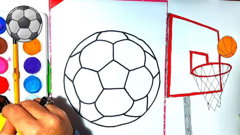 futbol topu çizimi adım adım