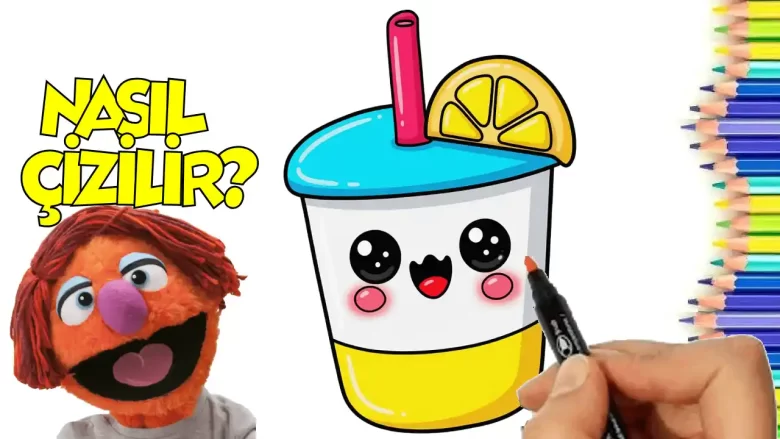 kawaii limonata çizimi, kolay çizimler