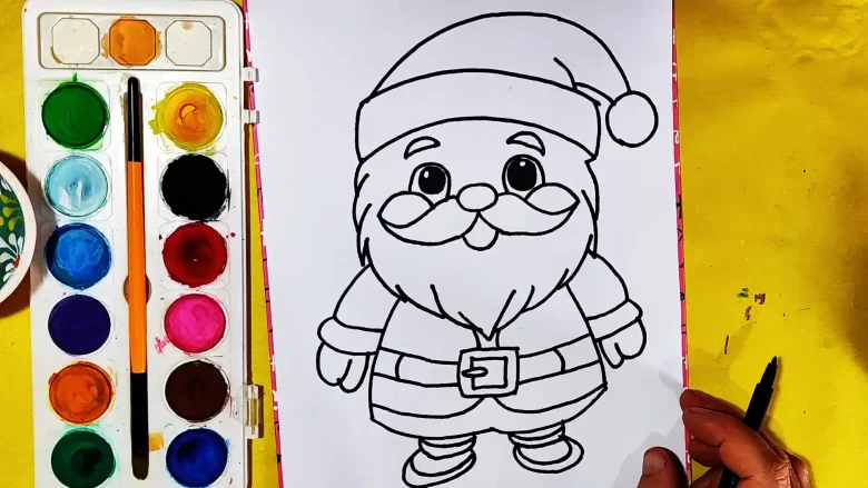 Noel Baba Nasıl Çizilir? 8 noel baba ayak çizimi