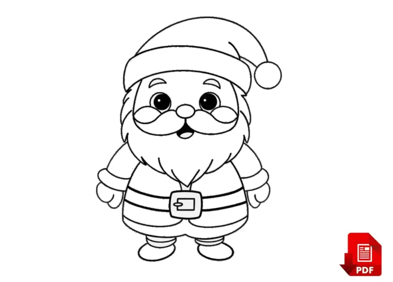 Noel Baba Nasıl Çizilir? 10 noel baba boyama sayfası