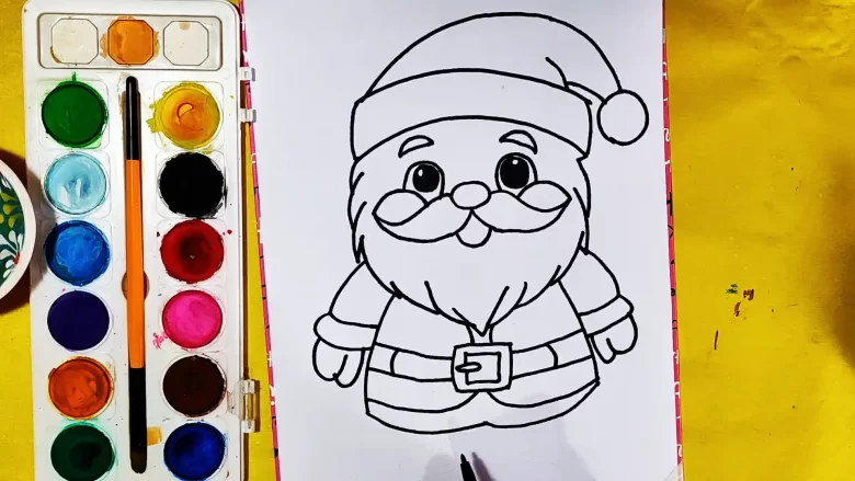 Noel Baba Nasıl Çizilir? 7 noel baba el çizimi