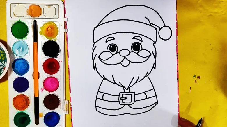 Noel Baba Nasıl Çizilir? 6 noel baba elbise çizimi