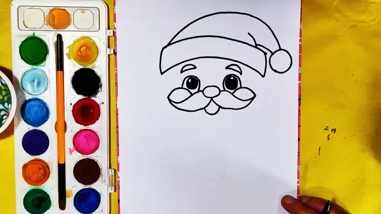 Noel Baba Nasıl Çizilir? 4 noel baba şapka çizimi
