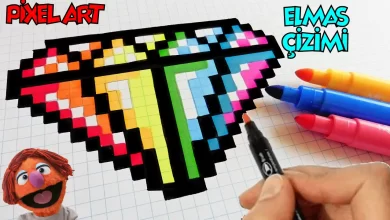 pixel art elmas çizimi